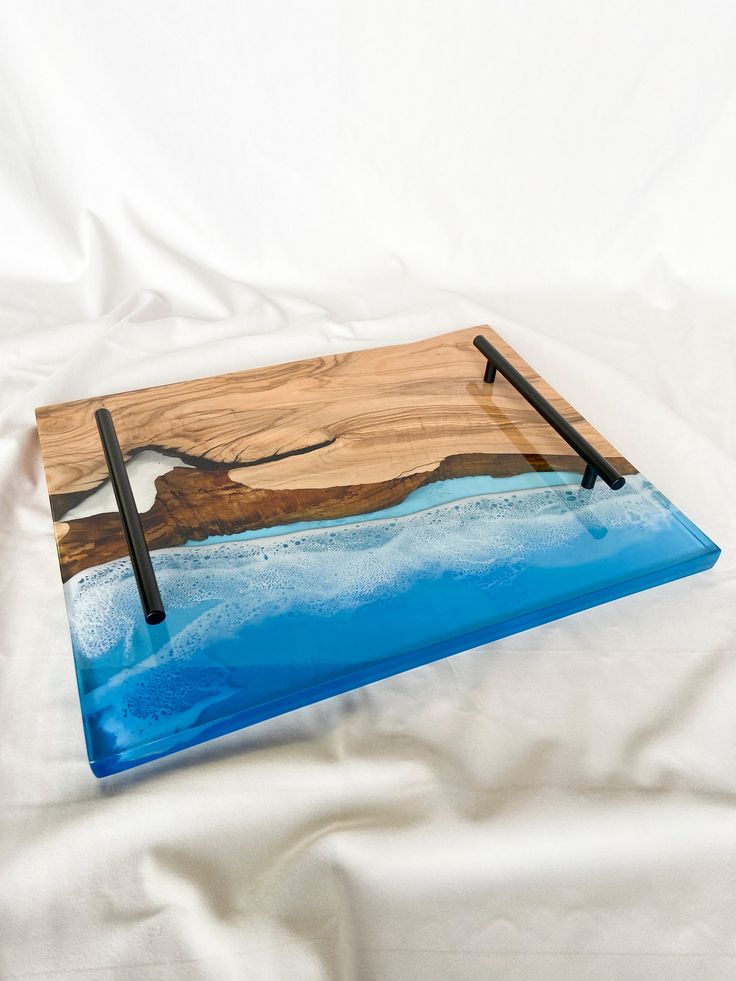 Wooden And Resin Serving Unique Tray