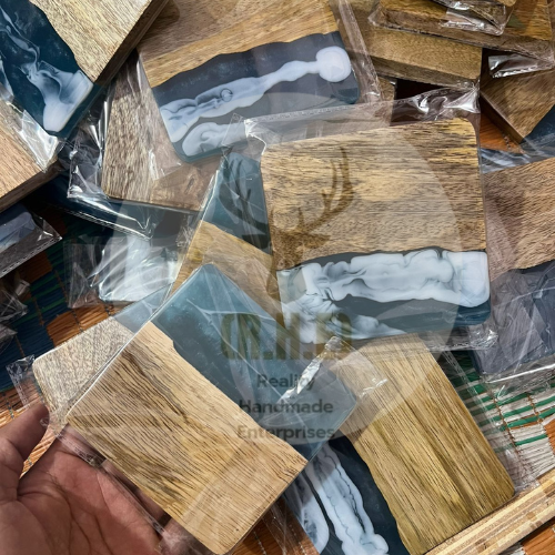 Wooden And Resin Coasters Unique Designs