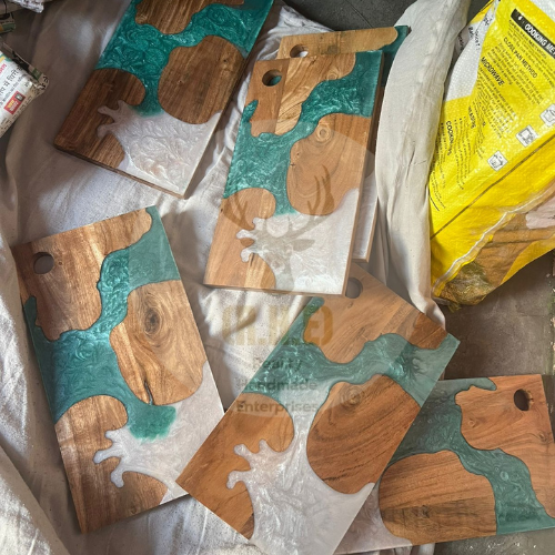 Wooden And Resin Chopping Board