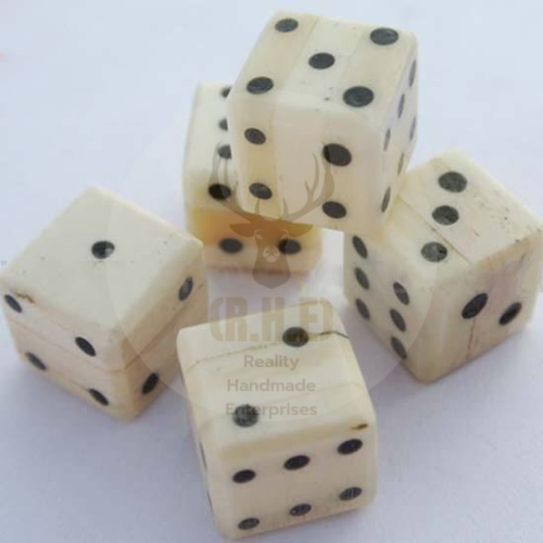 Bullseye  Bone Dice Crafted From Genuine oBne, These